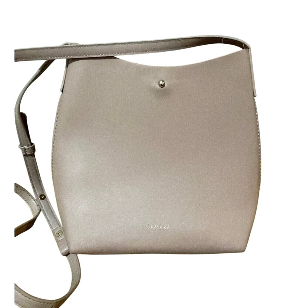Samara Mauve Vegan Leather Mini‎ Crossbody Bag Adjustable Strap Minimalist Rose